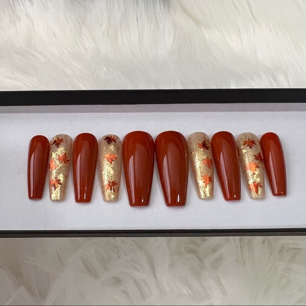 Little Autumn 🍂 Custom Press On Nails | High Quality Nails | Handmade - Picture 2 of 12